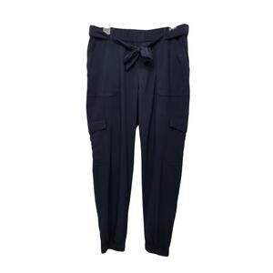 Banana Republic Navy Tie Waist Cargo Joggers Pull on Pants Women's M
